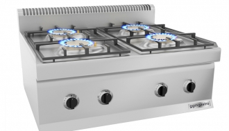 Gas stove 4x burners (23 kW) with pilot flame