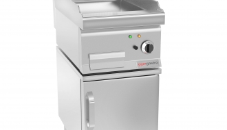 Elektro Bratplatte - Glatt (4,5 kW) - inkl. Unterbau mit 1 Tür