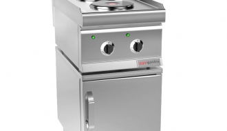 Elektroherd - 2x Platten Rund (4 kW) - inkl. Unterbau mit 1 Tür
