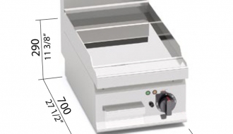 Elektro Bratplatte - Glatt - mit glänzendem Finish (4,8 kW)