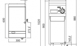 Electric frying plate - Smooth Hardchrome (4 kW)