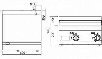 Electric frying plate - smooth (8 kW)