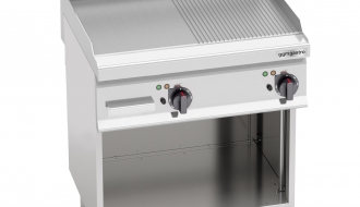 Electric frying plate - smooth grooved (8 kW)
