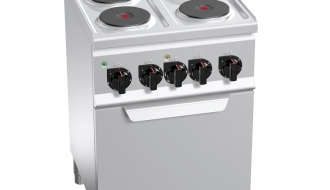 Electric cooker 4x round plates (8 kW) + Electric convection oven (3 kW)