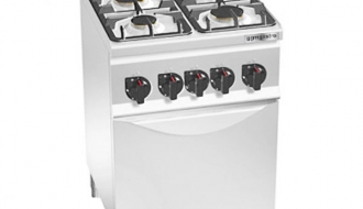 Gas stove 4xburner (12,4 kW) + Electric convection oven (3 kW)