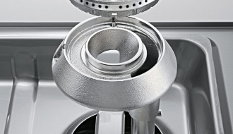 Simmer plate + gas stove with 2 burners (17.5 kW)