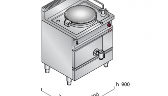 Gas cooking boiler 55 litres (15,5 kW) - Direct heating