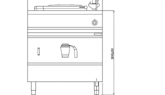 Gas cooking boiler 55 litres (15,5 kW) - Direct heating