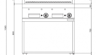 Gas lava stone grill (18 kW)