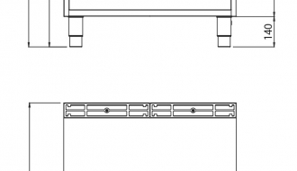 Neutral element - 0.8 m - with drawer