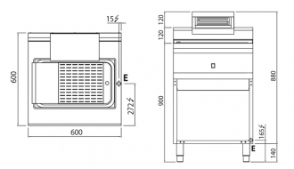 Frit warmer 1xGN1/1