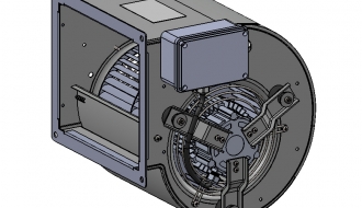Radial fan 1300 m³ per hour - for wall hoods