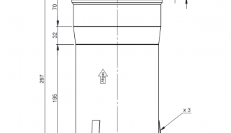 Einschubstutzen/ Adapter für Kaminaufsatz - Ø 200 mm