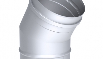 Elbow tube 30  ° in stainless steel / Ø 200 mm