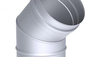 Elbow tube 45  ° in stainless steel / Ø 200 mm