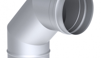 Elbow tube 90  ° in stainless steel / Ø 300 mm