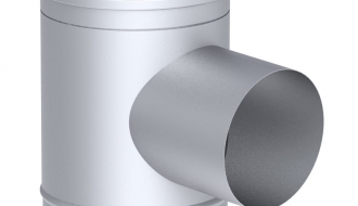 T-connector 90° with water drip – Ø 350 mm