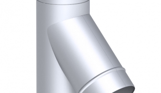 T-connection pipe 87  ° in stainless steel / Ø 350 mm