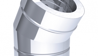 Elbow pipe 30  ° in stainless steel / Ø 200 mm