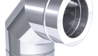 Elbow pipe 90  ° in stainless steel / Ø 200 mm