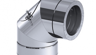 Cleaning angle 90  ° in stainless steel / Ø 250 mm