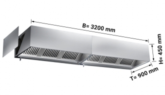 Ventilatsioonikubu filtri ja lambiga 3,2m