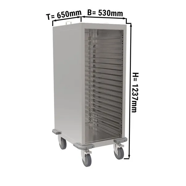 Tray trolley - for 18 trays EN 60 x 40 cm