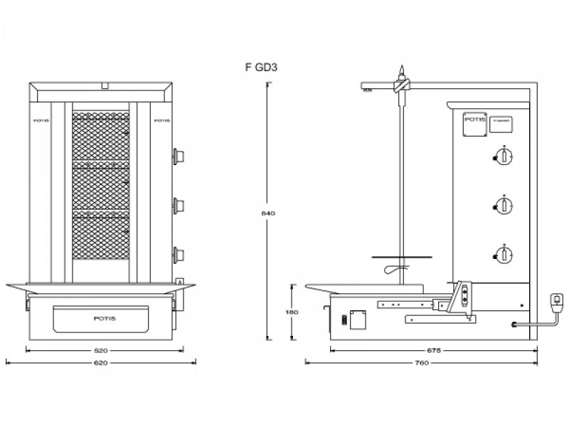 Kebabgrill 40kg