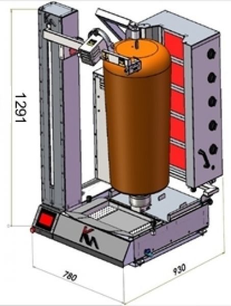 Kebab grill 120kg gaasi